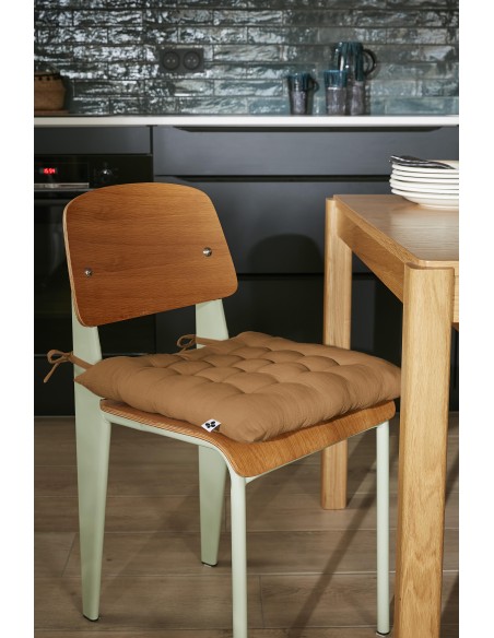 Assise matelassée 16 points "Gaïa" 40 x 40 cm Gaze de Coton l'Effet Papillon