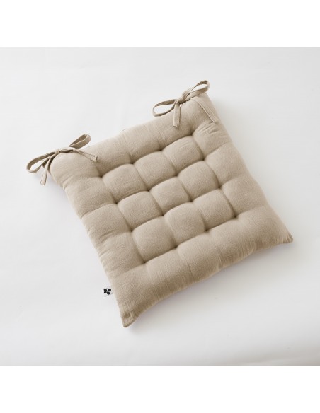 Assise matelassée 16 points "Gaïa" 40 x 40 cm Gaze de Coton l'Effet Papillon