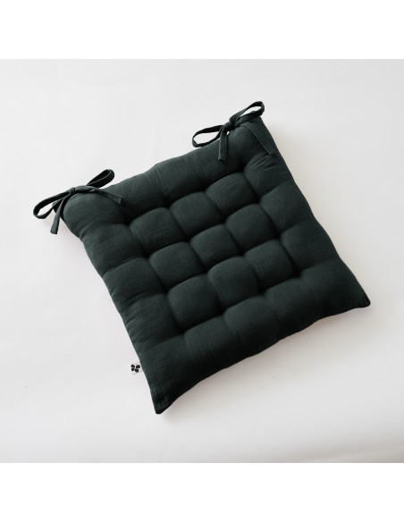 Assise matelassée 16 points "Gaïa" 40 x 40 cm Gaze de Coton l'Effet Papillon