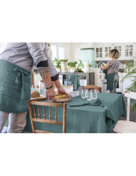 Nappe de table "Gaïa" 150 x 250 cm "Gaze de Coton" l'Effet Papillon