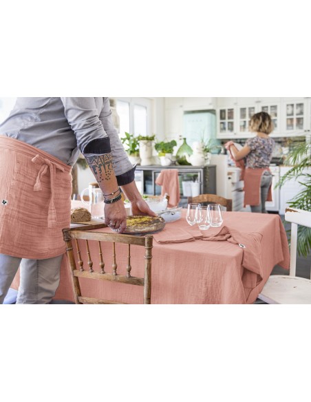 Nappe de table "Gaïa" 150 x 250 cm "Gaze de Coton" l'Effet Papillon