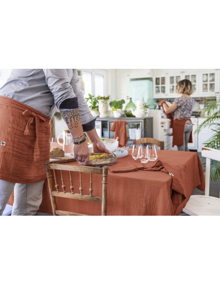 Nappe de table "Gaïa" 150 x 250 cm "Gaze de Coton" l'Effet Papillon