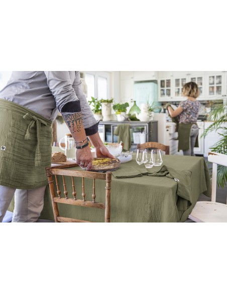 Nappe de table "Gaïa" 150 x 350 cm Gaze de Coton l'Effet Papillon