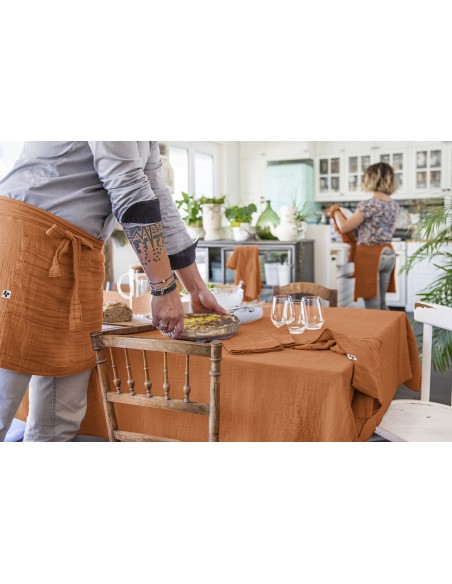 Nappe de table "Gaïa" 150 x 350 cm Gaze de Coton l'Effet Papillon