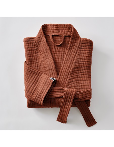 Peignoir kimono mixte Gaze de coton unie Gaïa l'Effet Papillon