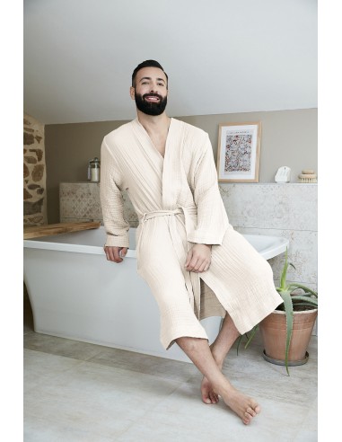 Peignoir kimono mixte Gaze de coton...