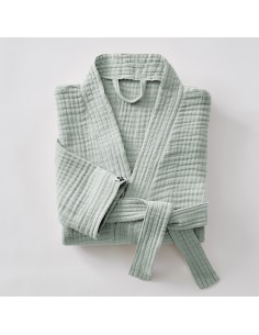 Peignoir kimono mixte Gaze de coton unie Gaïa l'Effet...