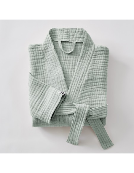 Peignoir kimono mixte Gaze de coton unie Gaïa l'Effet Papillon