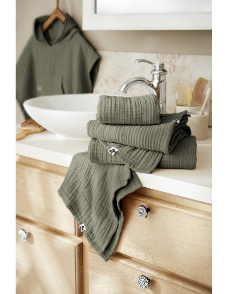 Drap de douche 70 x 130 cm Gaze de coton unie Gaïa l'Effet Papillon