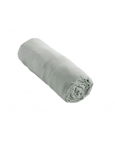 Drap housse "Gaïa" 200 x 200 bonnet de 30 cm "Gaze de Coton" l'Effet Papillon