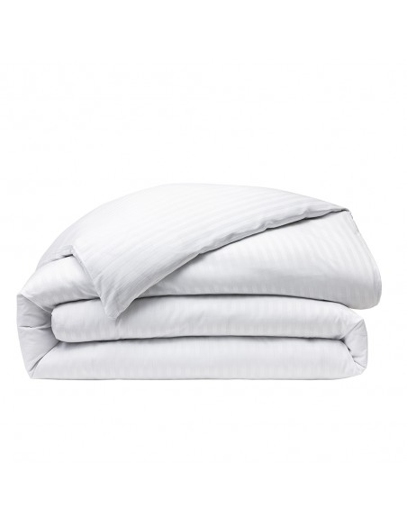 Housse de couette 240 x 220 cm "Prestige" 100% Satin de coton Peigné avec fines rayures / 120 fils /cm²