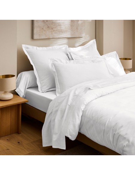 Drap Housse 160 x 200 cm "Prestige" 100% Satin de coton Peigné 120 fils /cm²
