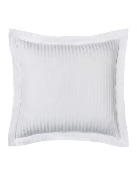 Taie d'oreiller 65 x 65 cm "Prestige" 100% Satin de coton Peigné avec fines rayures / 120 fils /cm²