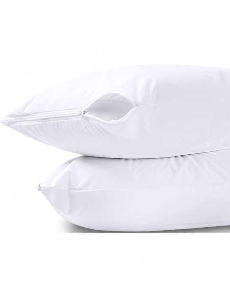 Lot de 2 protège-oreillers éponge imperméable absorbant 50 x 70 cm