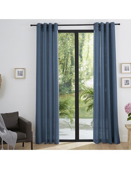 Paire de rideaux tamisant à œillets Effet Lin "Moonlight"