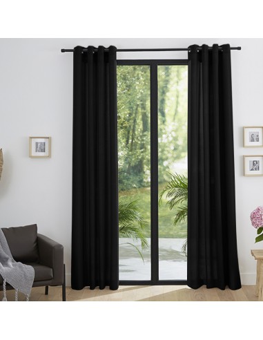 Paire de rideaux tamisant à œillets...