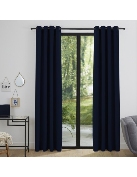 Lot de 2 rideaux occultant 140 x 260 cm "Night"