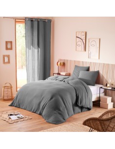 Parure de draps 4 pièces "Noah" Gaze de Coton pour lit 2...