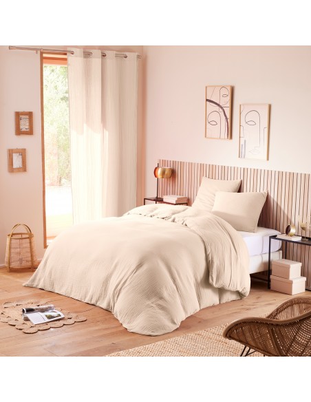 Parure de couette "Noah" Gaze de Coton 260 x 240 pour lit 2 Places "King Size" 160 à 180 cm