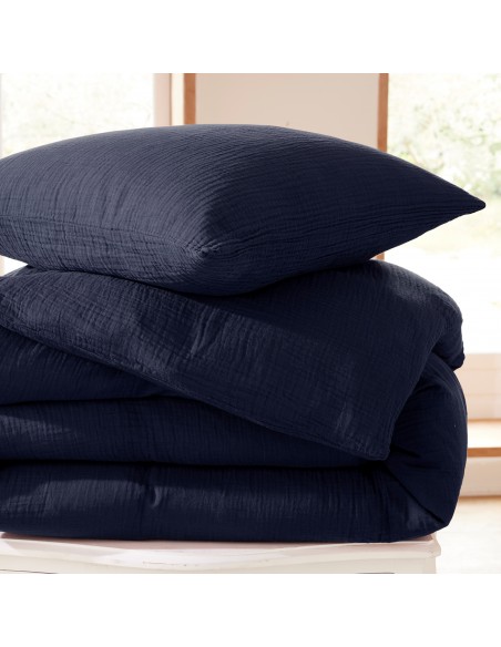 Pack complet 3 pièces "Noah" Gaze de Coton 140 x 200 pour lit 1 place