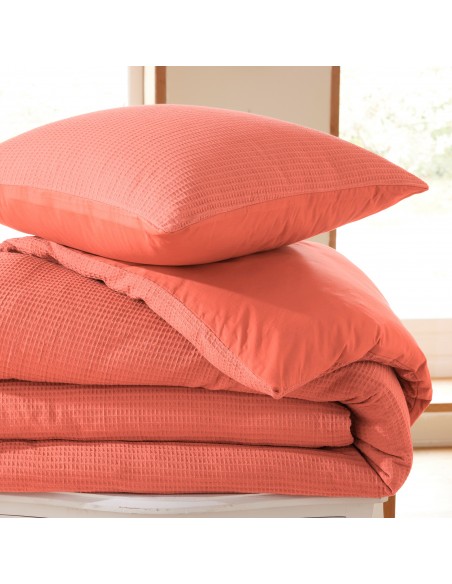 Parure de couette "Nid d'abeille" 240 x 220 pour lit 2 Places 140 à 160 cm