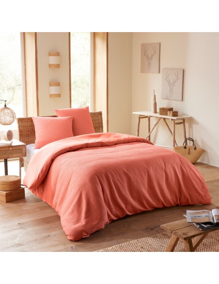 Parure de couette "Nid d'abeille" 260 x 240 pour lit 2 Places "King Size" 160 à 180 cm