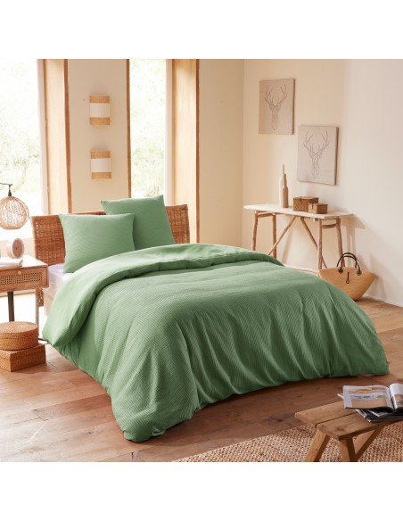 Parure de couette "Nid d'abeille" 260 x 240 pour lit 2 Places "King Size" 160 à 180 cm