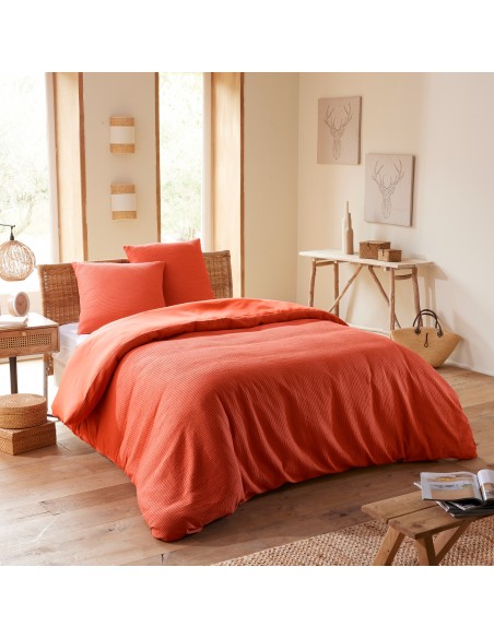 Parure de couette "Nid d'abeille" 260 x 240 pour lit 2 Places "King Size" 160 à 180 cm