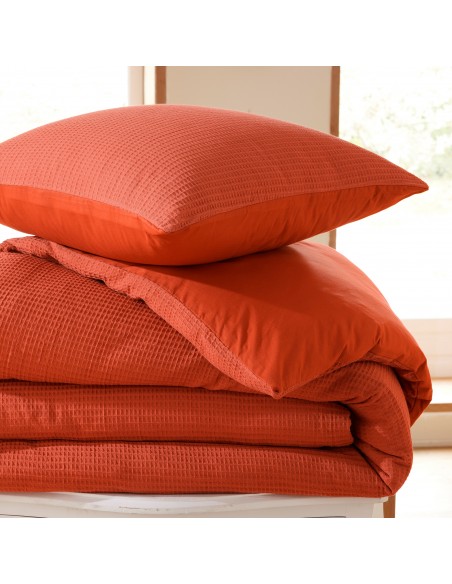 Parure de couette "Nid d'abeille" 260 x 240 pour lit 2 Places "King Size" 160 à 180 cm