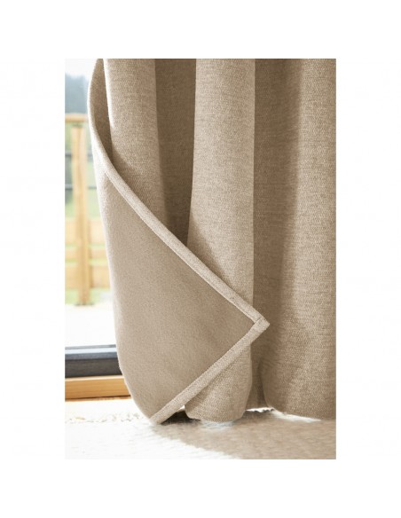 Rideau occultant phonique et thermique doublé polaire 140 x 180 cm 100% opaque