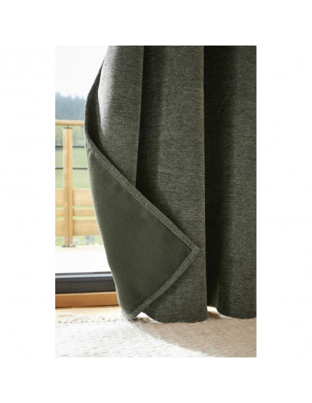 Rideau occultant phonique et thermique doublé polaire 140 x 180 cm 100% opaque