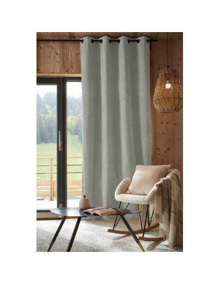 Rideau occultant phonique et thermique doublé polaire 140 x 240 cm 100% opaque