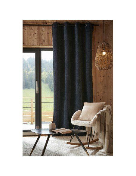 Rideau occultant phonique et thermique doublé polaire 140 x 240 cm 100% opaque