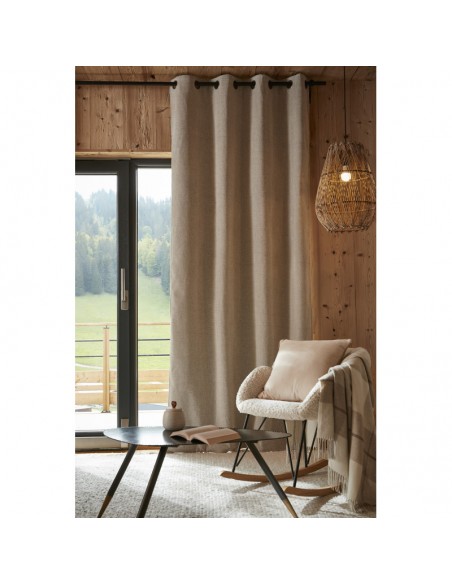 Rideau occultant phonique et thermique doublé polaire 140 x 240 cm 100% opaque