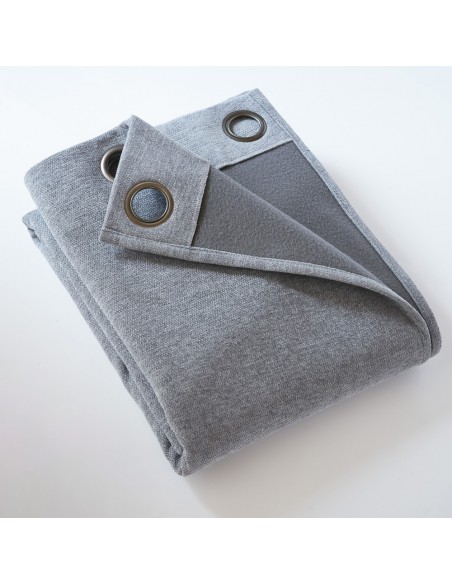 Rideau occultant phonique et thermique doublé polaire 140 x 240 cm 100% opaque