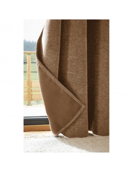 Rideau occultant phonique et thermique doublé polaire galon fronceur 100% opaque