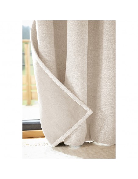 Rideau occultant phonique et thermique doublé polaire galon fronceur 100% opaque