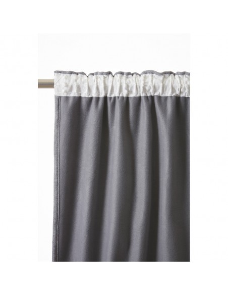 Rideau occultant phonique et thermique doublé polaire galon fronceur 100% opaque