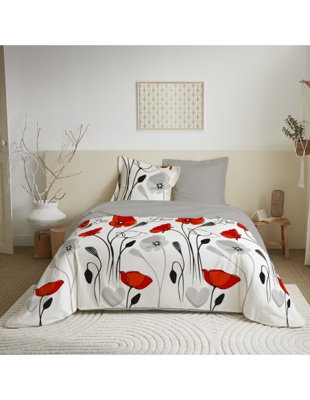 Parure de couette 3 Pièces réversible pour lit 240 x 220 cm