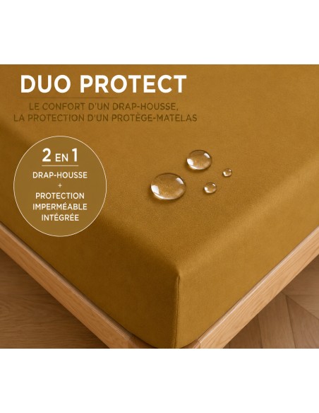 Drap housse "DuoProtect" avec technologie imperméable intégrée