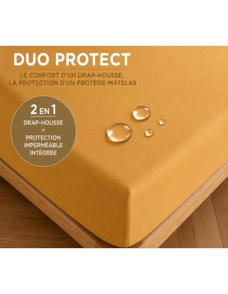 Drap housse "DuoProtect" avec technologie imperméable intégrée