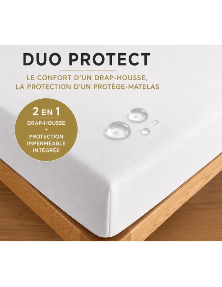 Drap housse "DuoProtect" avec technologie imperméable intégrée