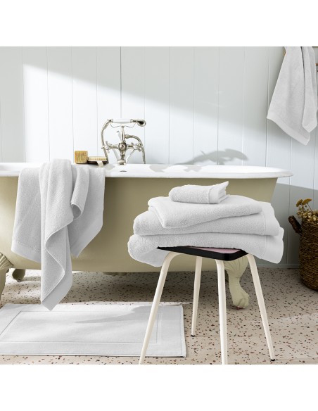 Pack complet 10 pièces "Softy" salle de bain / 100 % coton Zero Twist – 600 g/m²
