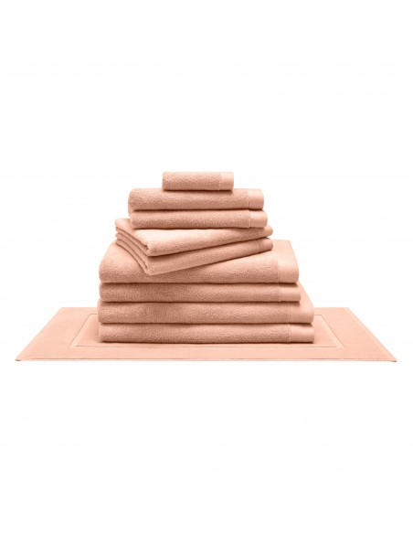 Pack complet 10 pièces "Softy" salle de bain / 100 % coton Zero Twist – 600 g/m²