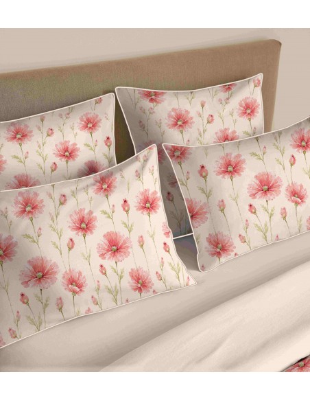 Pack housse de couette 240 x 220 réversible "Anaelle" 6 pièces pour lit 140 x 190