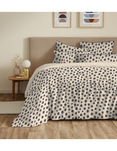 Pack housse de couette 240 x 220 réversible "Anaelle" 6 pièces pour lit 140 x 190