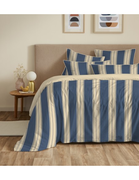 Pack housse de couette 240 x 220 réversible "Anaelle" 6 pièces pour lit 140 x 190