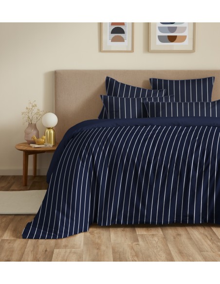 Pack housse de couette 240 x 220 réversible "Anaelle" 6 pièces pour lit 140 x 190