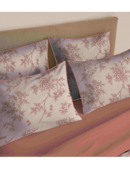 Pack housse de couette 240 x 220 réversible "Anaelle" 6 pièces pour lit 160 x 200