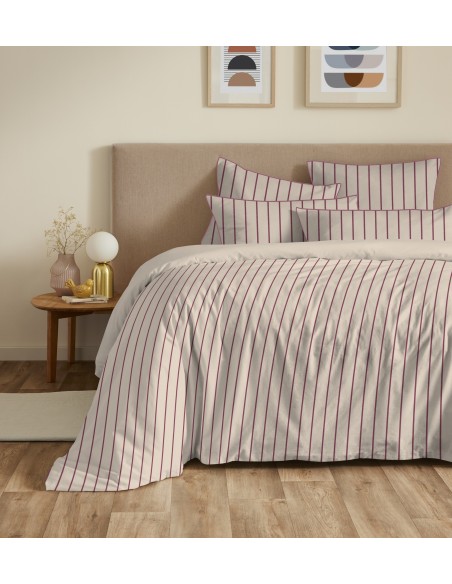 Pack housse de couette 240 x 220 réversible "Anaelle" 6 pièces pour lit 160 x 200